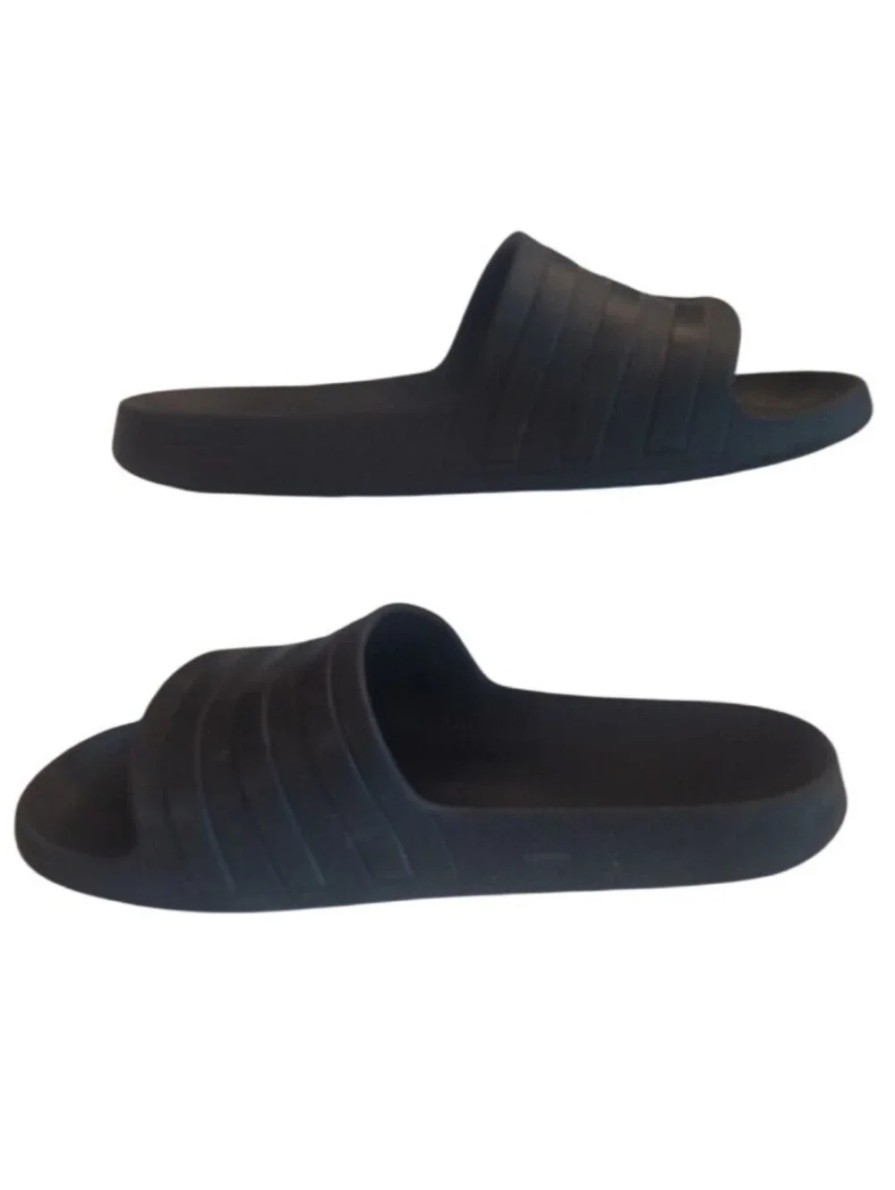 Adidas Unisex Slide Sandals Textured Strap Slip On Open Toe Comfort